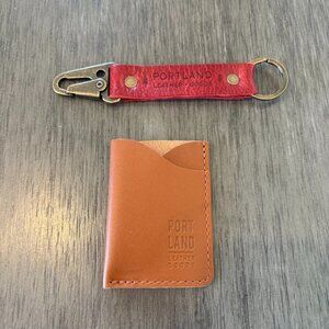 Portland Leather Goods - Keychain and Card Case - NEW